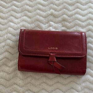 Lodis Cherry Red Leather Wallet